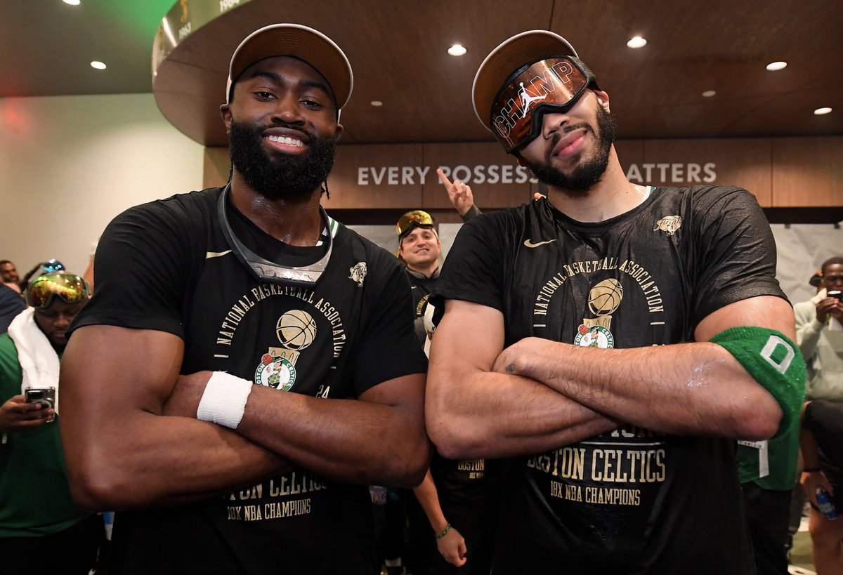 Jaylen Brown: 43/4/7
Jayson Tatum: 25/18/11

Be afraid. Be very afraid