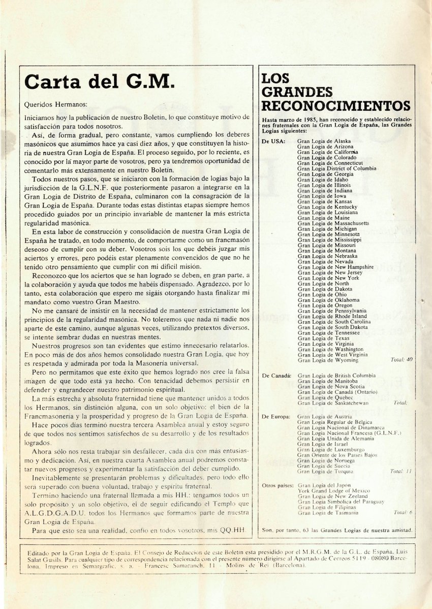 Gran Logia de España tweet media