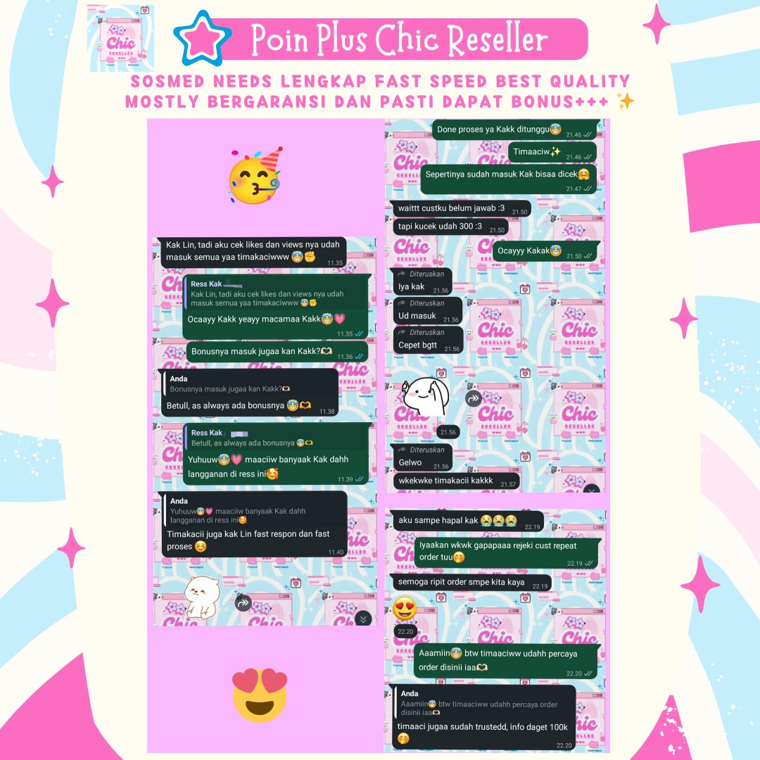 chicyap's tweet photo. @zartstore Hai Kak kebetulan banget CHIC RESELLER lagi opress nih!🤩
❀ Mau join atau intip pricelist bisa chat DM/WA 🤗
🩷 open pagi sampai tengah malam, ada canva, capcut, viu, sosmed needs lengkap, admin ramah banget!🥰
⠀
۶ৎ — WA ☎️ https://t.co/glfkjR42xe
۶ৎ — DM 📩 (tag @ after dm) https://t.co/rqeyEfLD8j