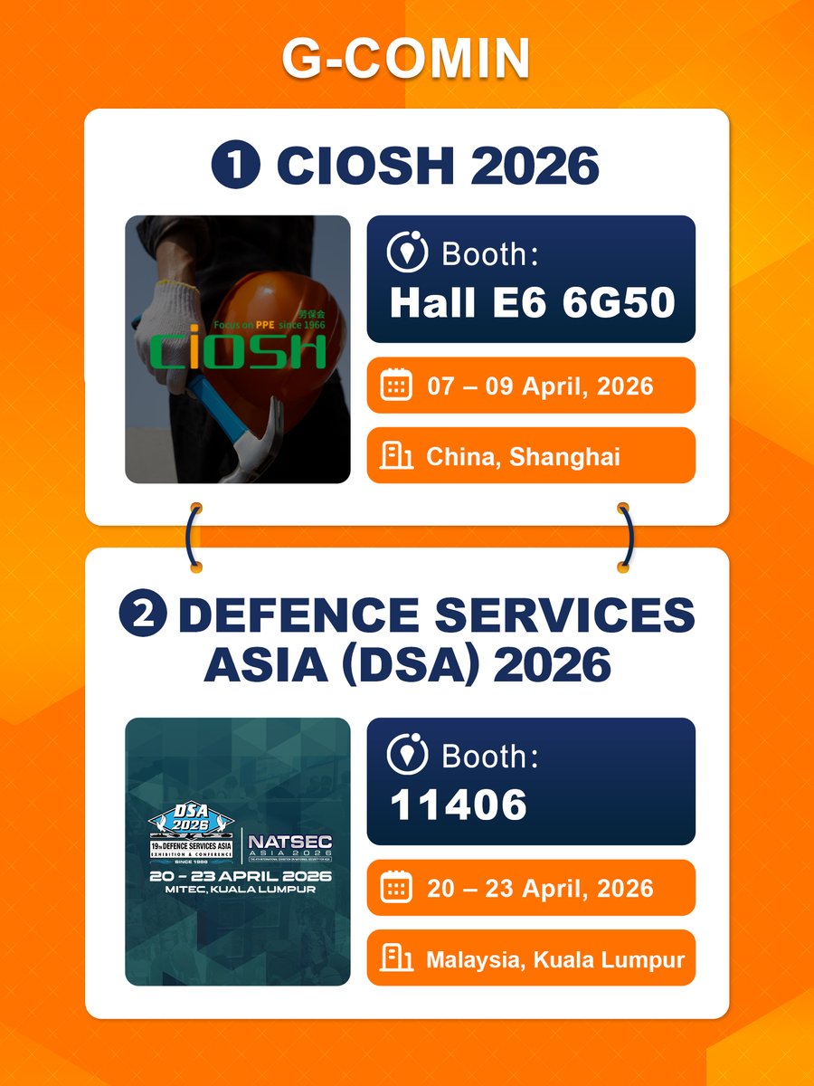 LED_GCOMIN's tweet photo. 🌍 See You Around the World This April!
G-COMIN will be exhibiting across China, Malaysia, and Russia this month.
Discover our mobile lighting &amp; power solutions and connect with us in person! ✨
#GCOMIN #GlobalExhibition #MobileLighting #PowerSolutions #IndustrialLighting https://t.co/W6KkZYydqu