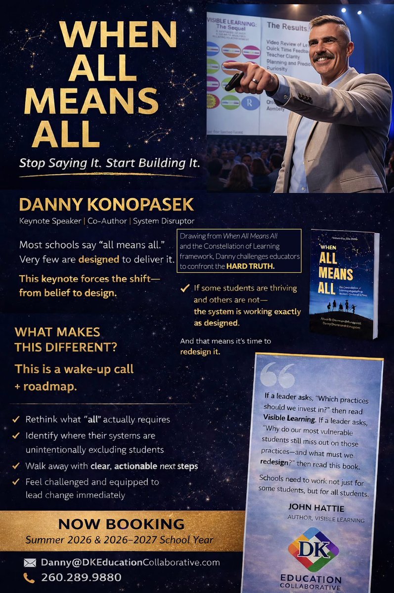adamddrummond's tweet image. Ever since @dannykonopasek’s video drop hinting at something coming out today, we know you’ve been eagerly waiting! The wait is over friends! 

The COMPLIMENTARY study companion for “When All Means All is here. Go to: WhenAllMeansAll.com #suptchat #edchat #satchat #eduleaders