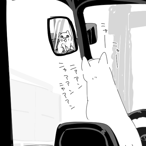 職場のネッコ(1)、鏡に気づく 