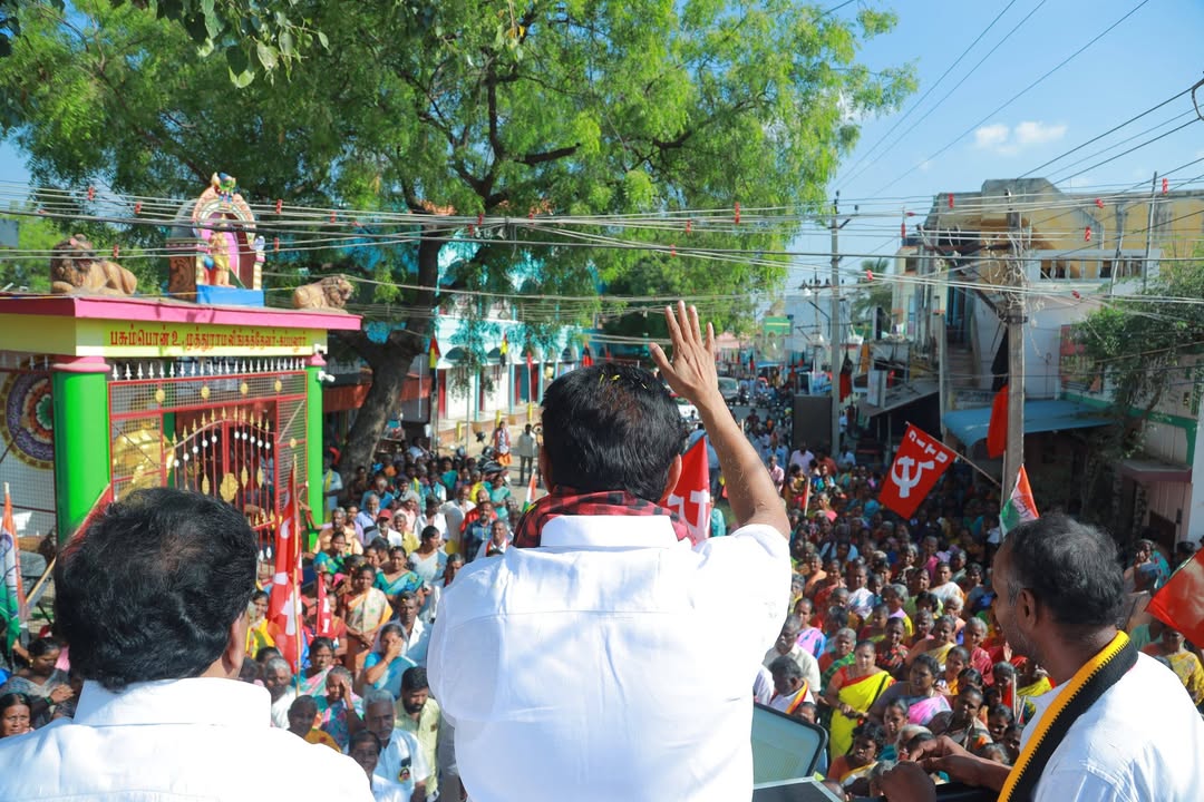 sathiyandaniel's tweet photo. @mkstalin @Udhaystalin @arivalayam திருமங்கலத்தில் தேர்தல் பரப்புரை இனிதே தெடங்கிற்று @sedapattiyar க்கு வெற்றி வாய்ப்பு அதிகம் உள்ளதாக தோற்றம் அளிக்கிறது. மக்கள் நல்ல வரவேற்பளிக்கின்றனர். வெற்றி நமதே. ஸ்டாலின் தொடரட்டும் தமிழ்நாடு வெல்லட்டும் https://t.co/2kWwO0T8bk