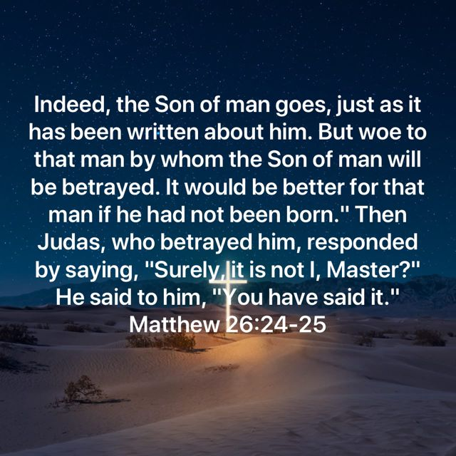 iEvangelize's tweet image. Be not a Judas.

#HolyWednesday 
#SpyWednesday 
#HolyWeek 

bible.usccb.org/bible/readings…