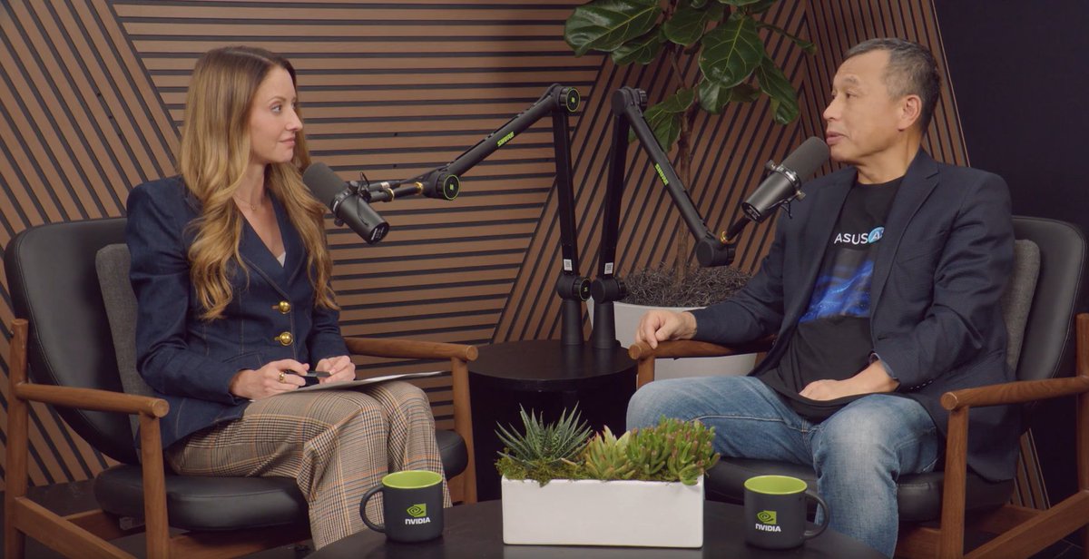 NVIDIAGTC's tweet image. From the #NVIDIAGTC Studio, host Taryn Southern talks with Paul Ju from ASUS on how they're driving AI innovation—from servers to client devices. 

He reveals the Vera Rubin AI server is now ready to ship, reflecting their vision of “Ubiquitous AI.” #ASUS

Watch the full