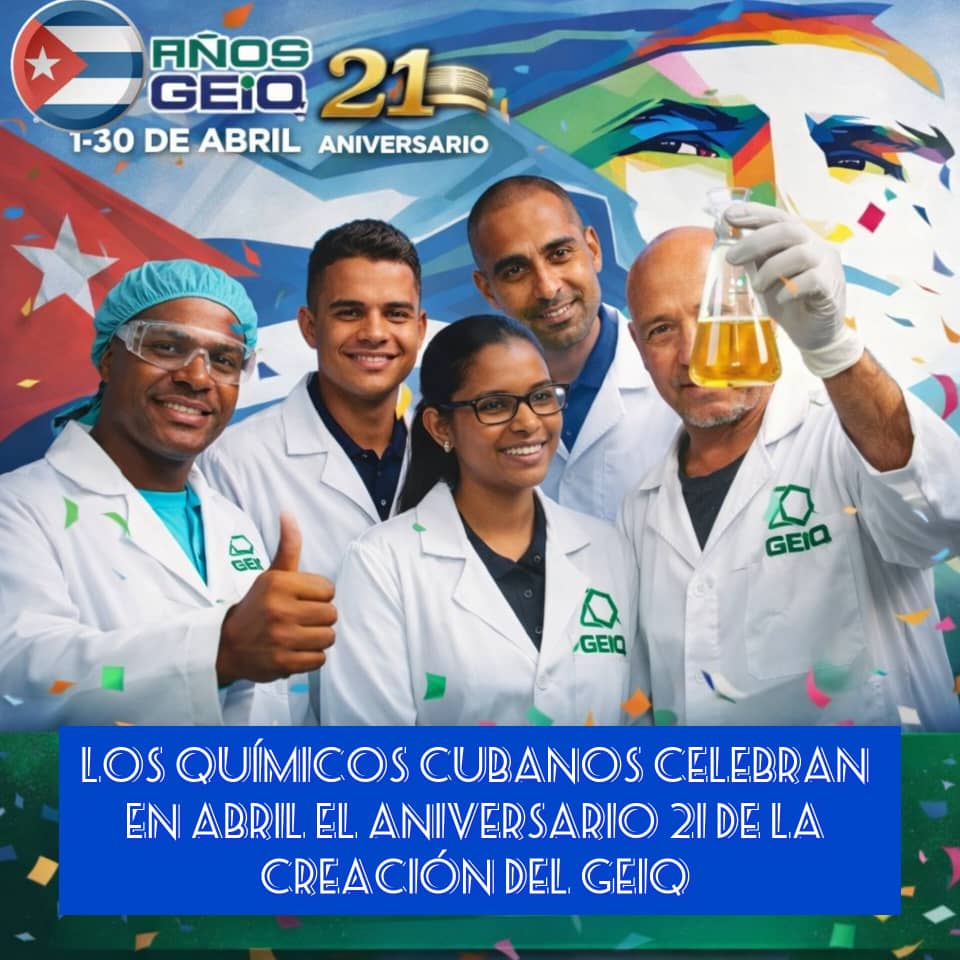 pavon_carbonell's tweet photo. Los químicos estamos celebrando del 1 al 30 de abril la jornada por el aniversario 21 de las creación del #GEIQ. Celebramos no solo uno aniversario sino una historia construida con esfuerzo y compromiso y un futuro donde seguiremos apostando por el desarrollo sostenible. https://t.co/EWOj54tIEl