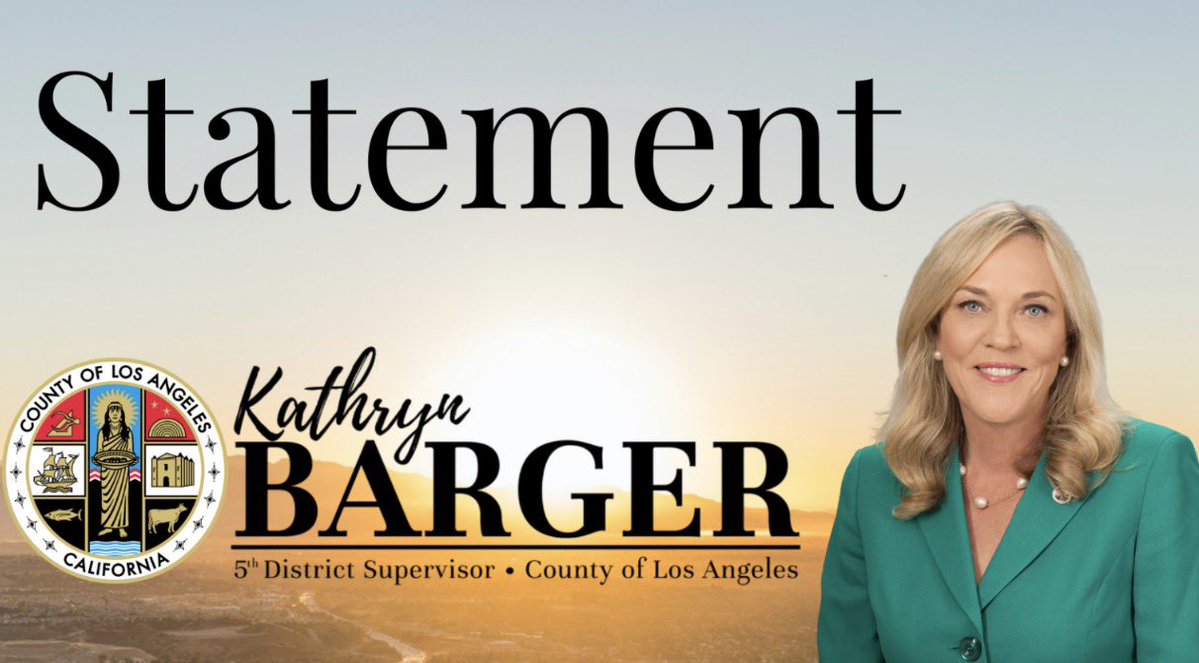 Supervisor Kathryn Barger tweet media
