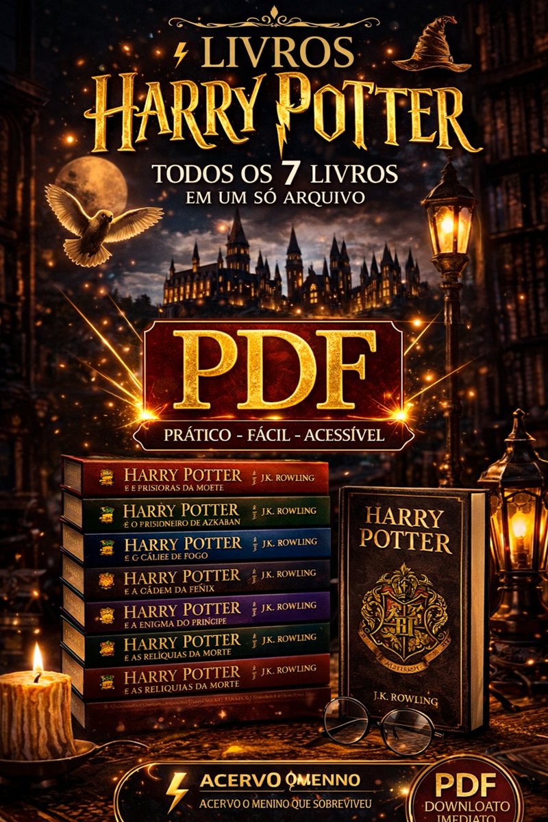 📚✨ ACERVOS, estou compartilhando a SAGA HP COMPLETA em PDF para quem quiser mergulhar novamente nesse universo mágico. 🪄⚡

Todos os livros da saga para baixar e ler quando quiser.

📥 Link para baixar
drive.google.com/drive/folders/…