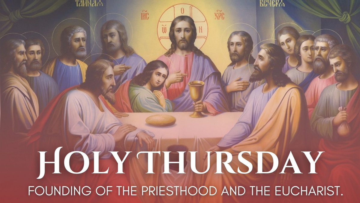 SFPriest's tweet photo. “Do this in remembrance of Me.” (Luke 22:19)

On Holy Thursday, we celebrate Jesus' Last Supper--the very first Mass and the institution of the priesthood.

Pray in a special way for all our priests, as they carry out Christ's mission and bring us the Eucharist every day 🙏 https://t.co/gnjDZN8gkl