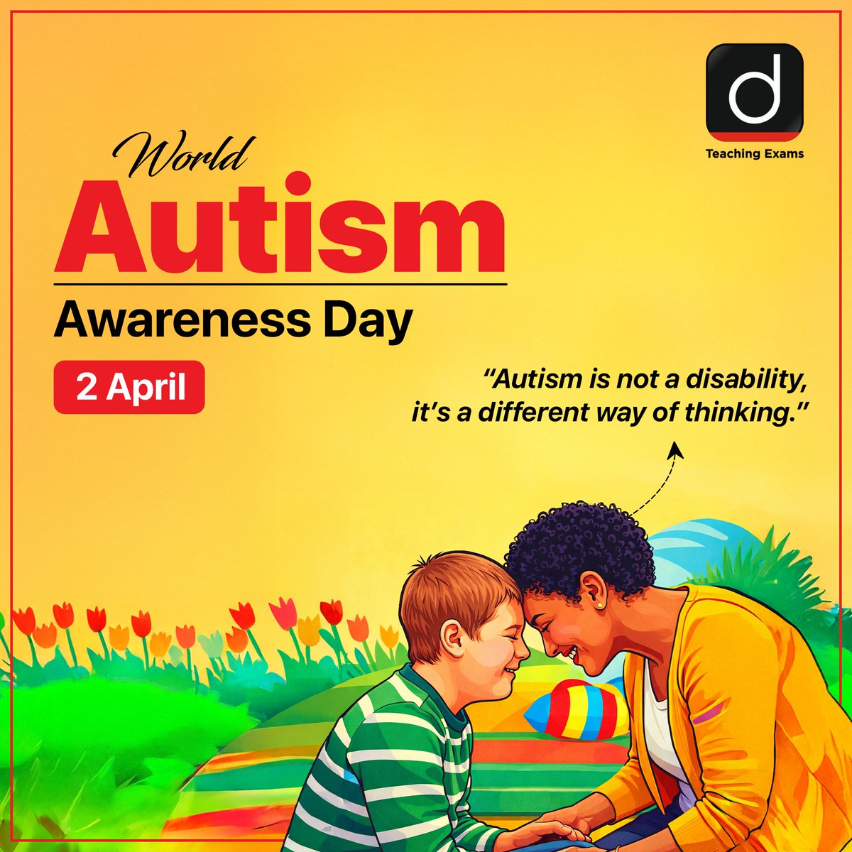 Drishtiteaching's tweet image. “Autism is not a disability, but a unique way of thinking. Respect every life and embrace inclusion.” 
.
#WorldAutismAwarenessDay #AutismAwareness #Neurodiversity #EveryLifeMatters #InclusionMatters