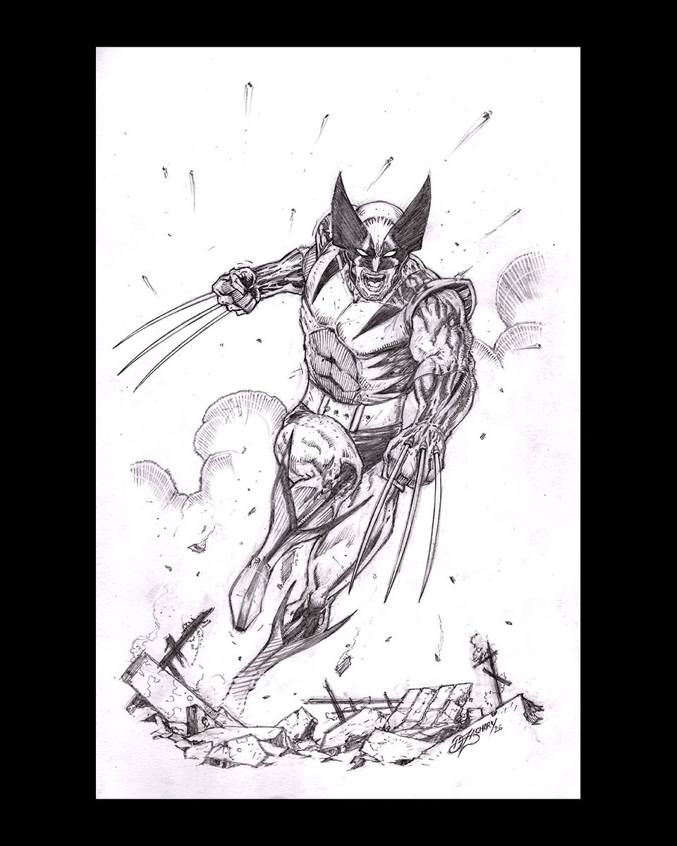 ATTENTION X-MEN FANS!  I decided it was time to draw Wolverine in action.  It's been awhile.  11x17 Pencil on Bristol. 

#wolverine #xmen #uncannyxmen #marvelcomics #pencilart #comicbookpencils #comicbookart
