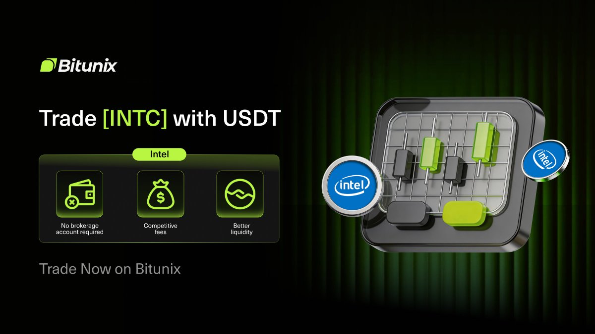🏢 Intel fun fact:

Before they were a chip giant, they had to pay a hotel chain (Intelco) to buy the trademark for "Intel"!

Now you can trade the moves of the semiconductor legend without traditional brokerage check-in issues.

👉 Trade on Bitunix: bitunix.com/p/1K2G