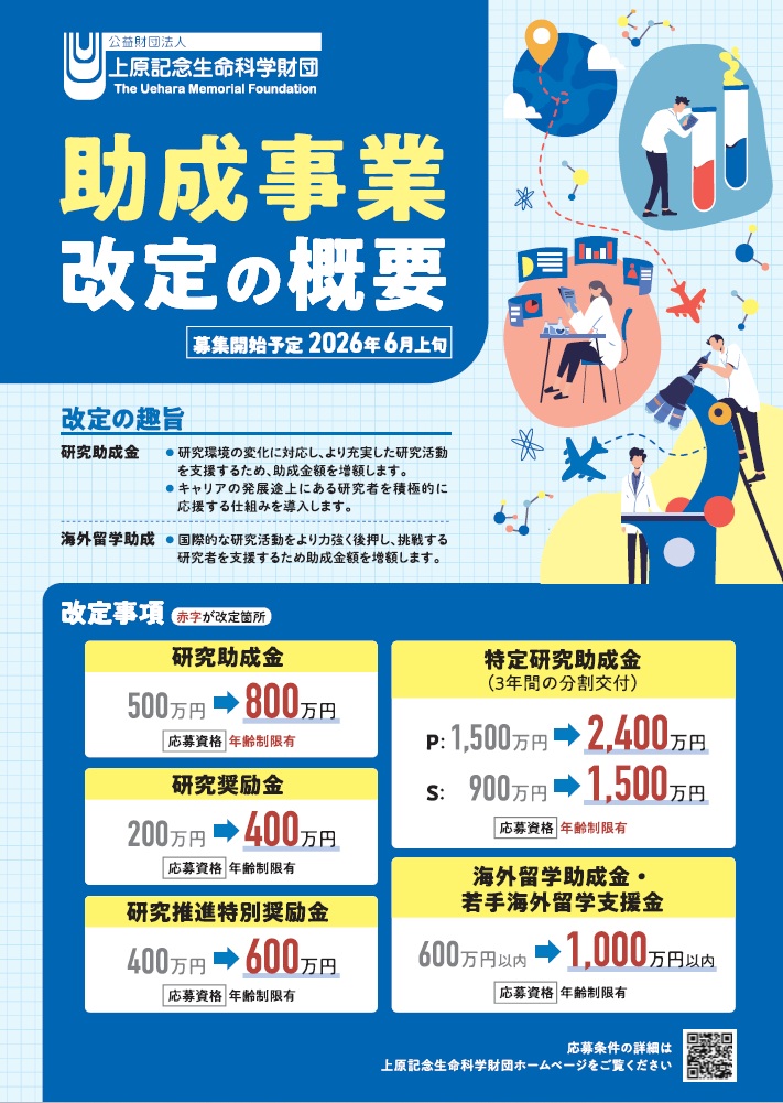 上原記念生命科学財団 tweet media