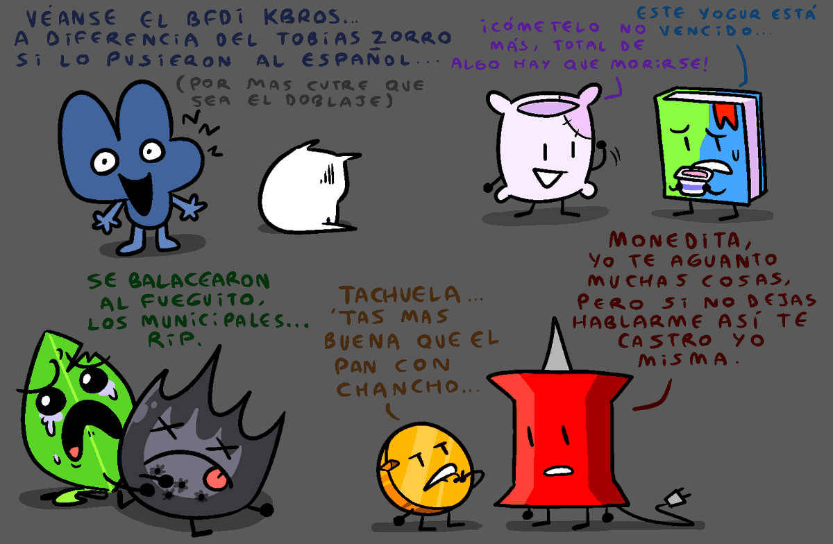 mapledrawsarts's tweet photo. dibujos pencas del BFDI en español, para cerrar este 1ro de abril hdhdhd
#bfdi #osc #objectshowcommunity https://t.co/J9m4vZZljz