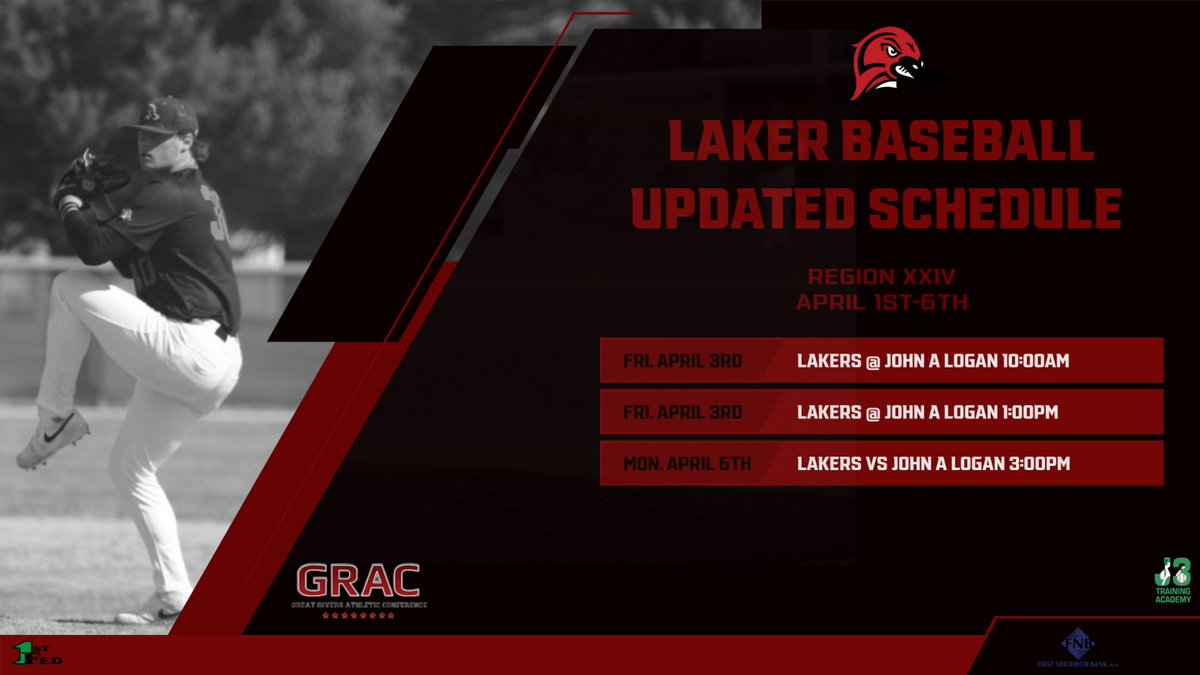 LLCAthletics's tweet image. Updated @gracsports series for @LLC_Baseball as they travel to take on the Volunteers of John A Logan Friday for the double, and look to complete the series on Monday in Mattoon. 

#LakerUp #L4L