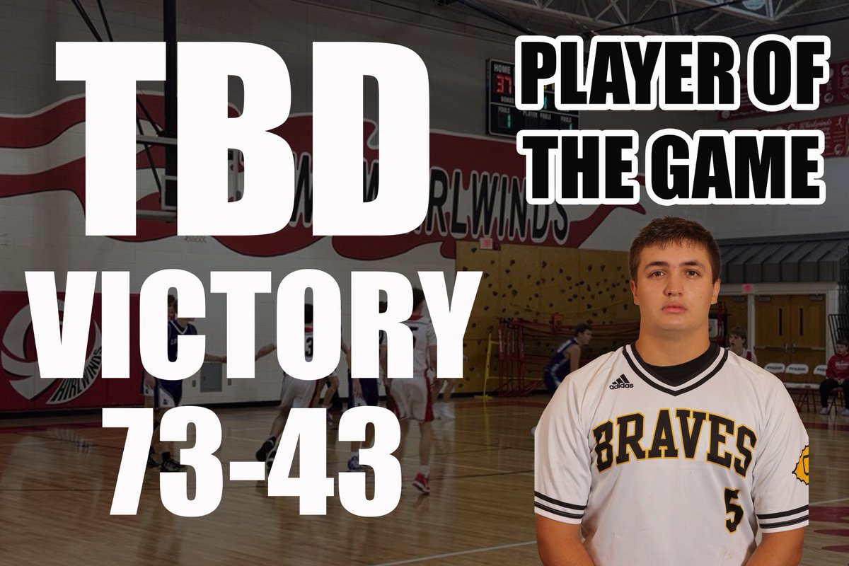 tbdhoops's tweet photo. Adding another W as TBD starts their season off 4-0 after a 73-43 victory! Nathan Britton takes home player of the after scoring his first Career Point! TBD is back in action next Wednesday at 8pm! https://t.co/YESWeOgd0s
