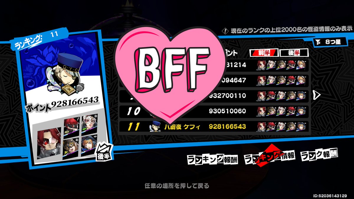 1桁残れなかったけど久しぶりの1%🕺💃