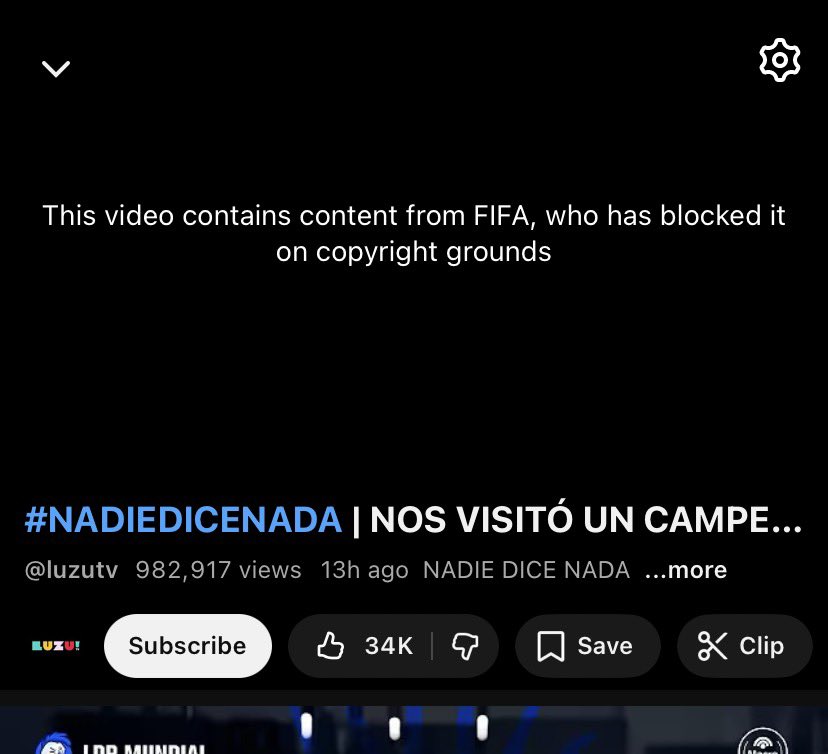 micaxscaloneta's tweet photo. una queriendo terminar de ver la entrevista de Enzo en NDN y se lo bajaron por copyright por tener contenido de FIFA!!! e https://t.co/AaxPcxVpVx