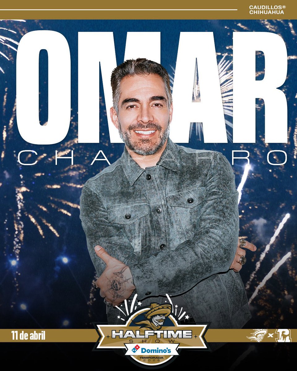 CaudillosLFA's tweet photo. Es oficial, @OMARCHAPARRO este 11 de abril en el Half Time Show de Caudillos vs Raptors. 🤩
¡Pendiente a redes que se vienen dinámicas!
Compra tus boletos en https://t.co/tlyUqPB65M https://t.co/ZWGGDQyOYw
