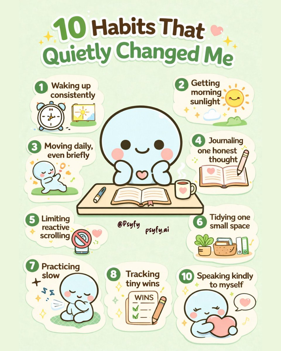 10 habits that quietly change me

🔗psyfy.ai

#psyfy #selfcare #gaminglife