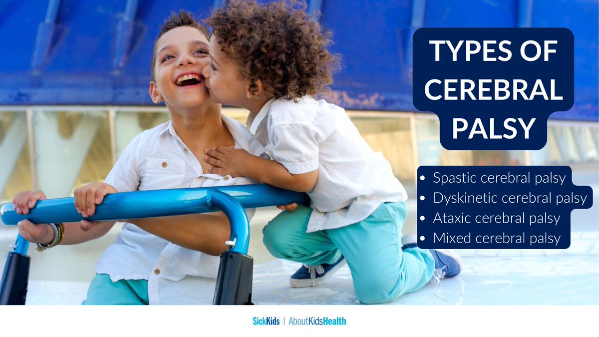 AboutKidsHealth's tweet image. Learn about the 4 types of cerebral palsy, what causes cerebral palsy and how it is diagnosed: aboutkidshealth.ca/healthaz/neuro…
#CerebralPalsy
