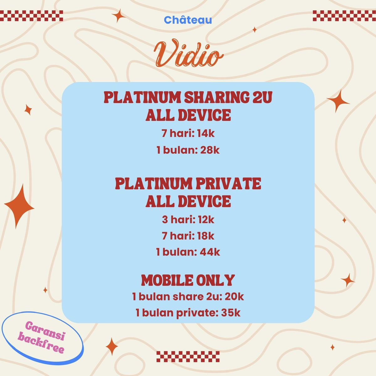 Château • jual apps & robux, open santai tweet media