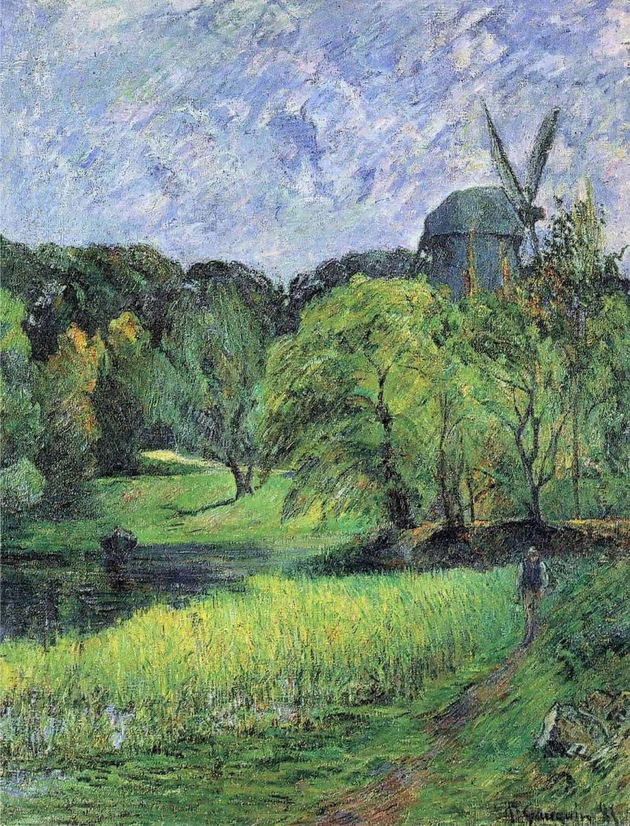 Paul Gauguin - "El molino de la reina en Østervold Park" 1885