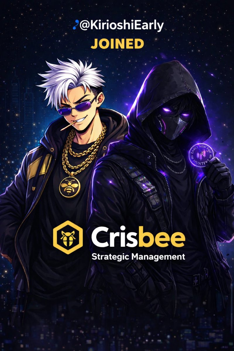 CrisbeeX's tweet photo. Official Announcement 🚨
@KirioshiEarly joins Crisbee Strategic Management, not just chasing alpha but building it, strong positioning, real moves only stay locked in
#Crisbee #CryptoAlpha #Web3 #OnChain https://t.co/rCLBrQmwcx
