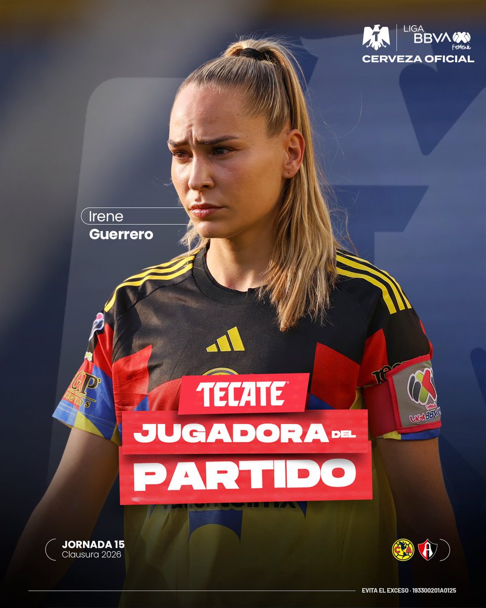 LigaBBVAFemenil's tweet photo. Irene Guerrero 🇪🇸 anotó, dio un partidazo y se quedó con los votos 🗳️ para ser la #TecateJugadoraDelPartido.

@CervezaTecate

#AMEvsATL | #TecatePorTi https://t.co/H13nmiTR2F
