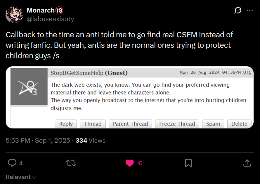 Antis Being Terrible People tweet media