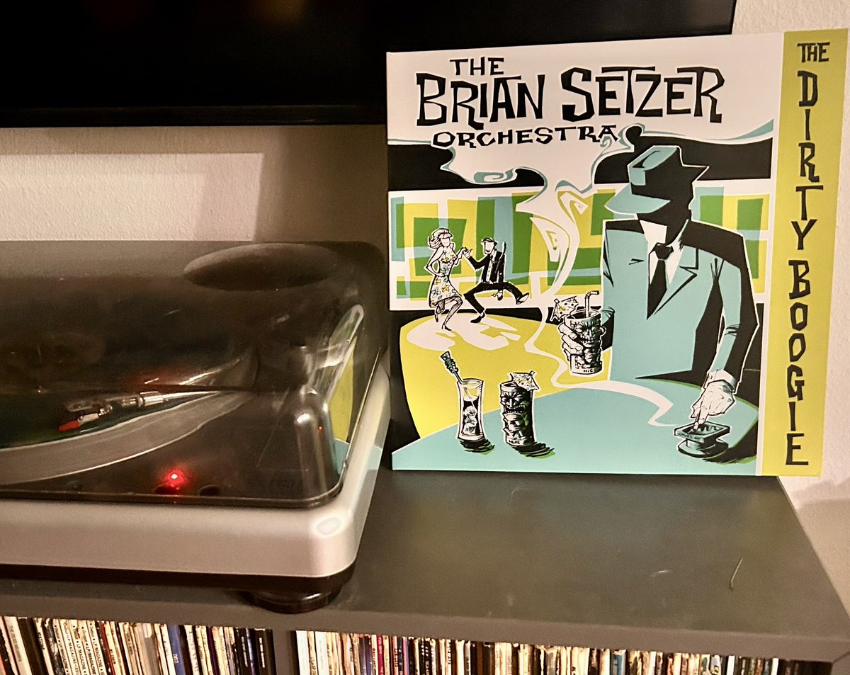 DailyTurntable's tweet photo. Day 91 - Spinning at Daily Turntable, the third studio album from The Brian Setzer Orchestra - The Dirty Boogie. The arrangements, the horns , the guitar, this album kicks from start to finish. Dropping in ‘98 at the apex of the swing revival with Prima’s “Jump, Jive, and Wail”. https://t.co/hq7JOKRIqy