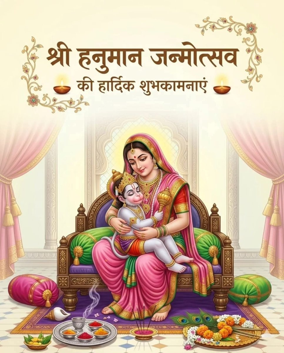 *✨ हनुमान जन्मोत्सव जय हार्दिक बधाई व शुभकामनाएं*🚩🙏
*🙏संकट मोचन, अंजनी पुत्र, पवनसुत हनुमान जी*
*आप सभी के जीवन से दुख, भय और बाधाओं को दूर करें।*
*और सुख, शांति व सफलता का आशीर्वाद दें।*
*🙏🌹शुभ प्रभात,जय श्री राम*🙏❤️
*बालाजी महाराज की जय*🙏❤️