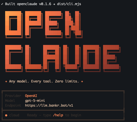 Open Claude v0.1.6 is live and we got 4K stars in Github!

This release improves privacy and expands compatibility across OpenAI-compatible providers.