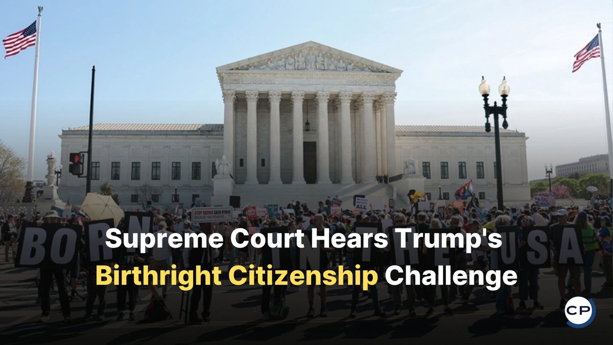 ChristianPost's tweet image. Supreme Court debates Trump's order to limit birthright citizenship—could end automatic citizenship for all born in US.  
#BirthrightCitizenship #TrumpSCOTUS #Immigration #SupremeCourt #14thAmendment  

🔗 dlvr.it/TRqZQt