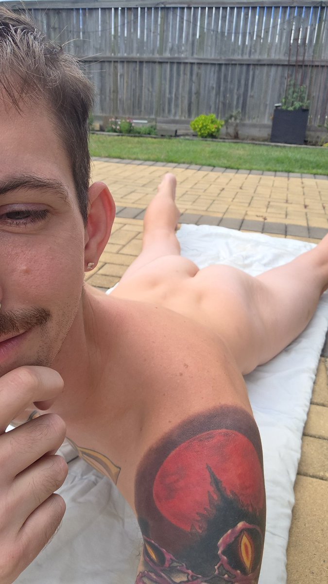 Cheeky tanning session