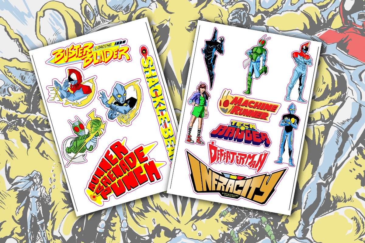 6 days left and we're at 60% for the InfraCity Kickstarter! Season 1 is in the bag and ready to print! Original #tokusatsu action with #kamenrider #powerrangers and #ultraman spices mixed in. Get some awesome rewards: og pages, buttons, and stickers! 
 kickstarter.com/projects/infra…