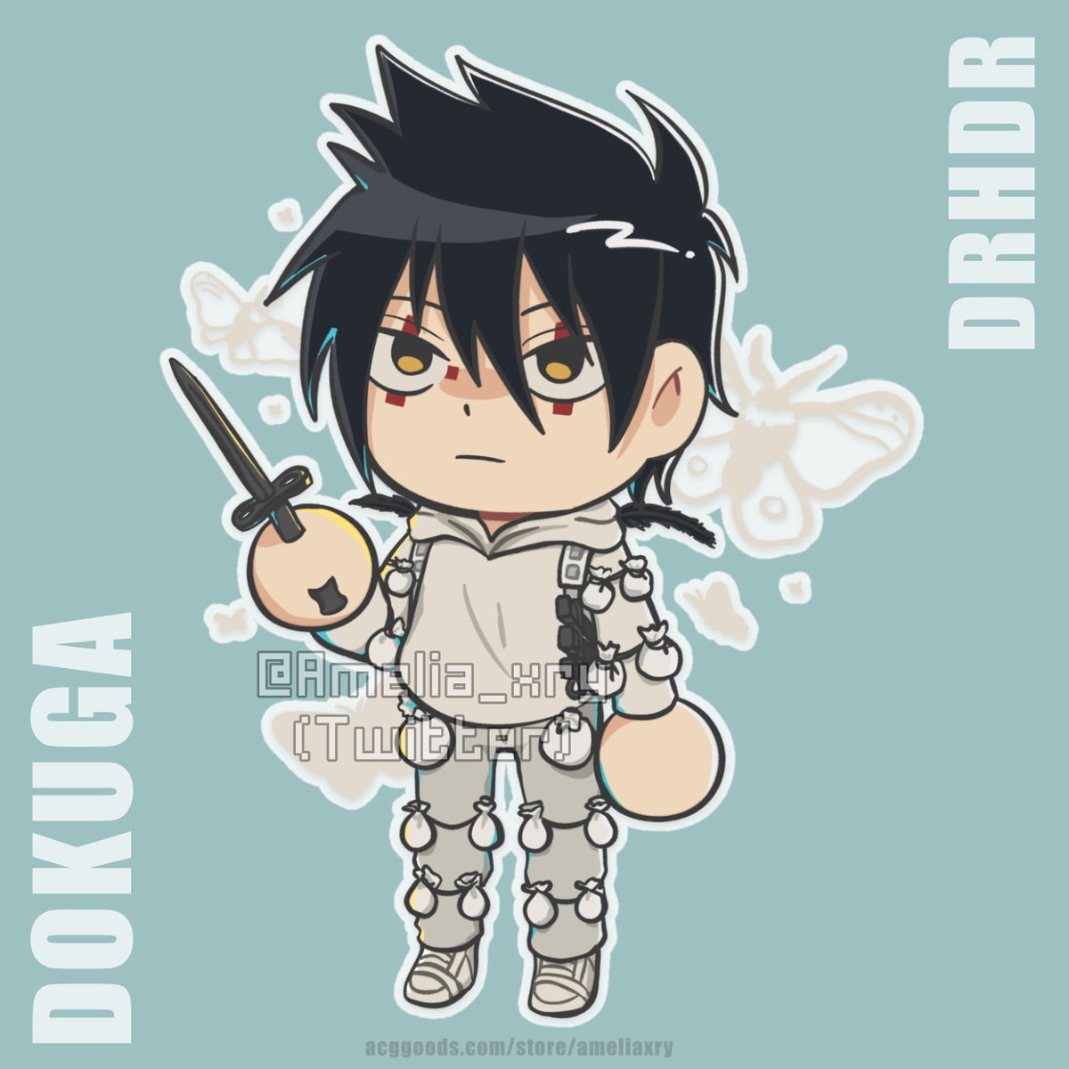 Amelia_xry's tweet photo. Lil chibi Dokuga in celebration of #dorohedoro season 2! https://t.co/iGMNPmwQJf