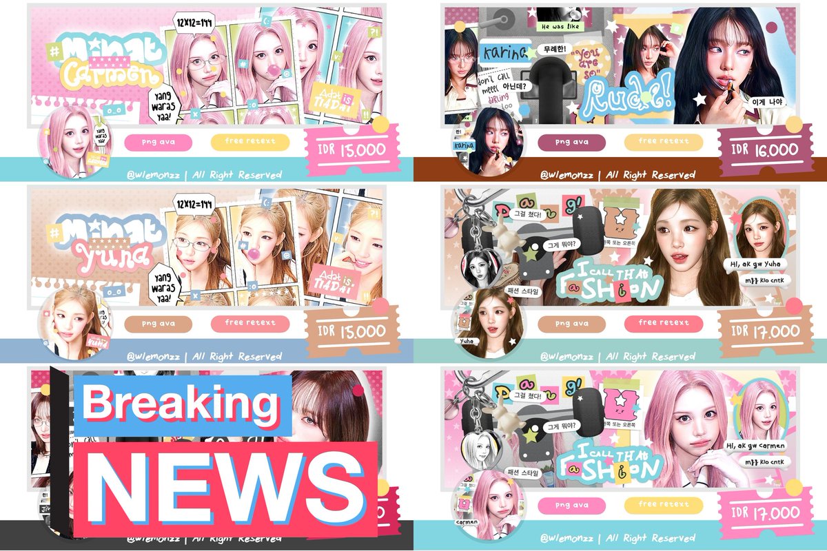 Halooo! Aku ada layout ready stock gg dengan harga yang sudah tertera di pict. Ayo jajann 💗

tags. #zonauang #zonaba