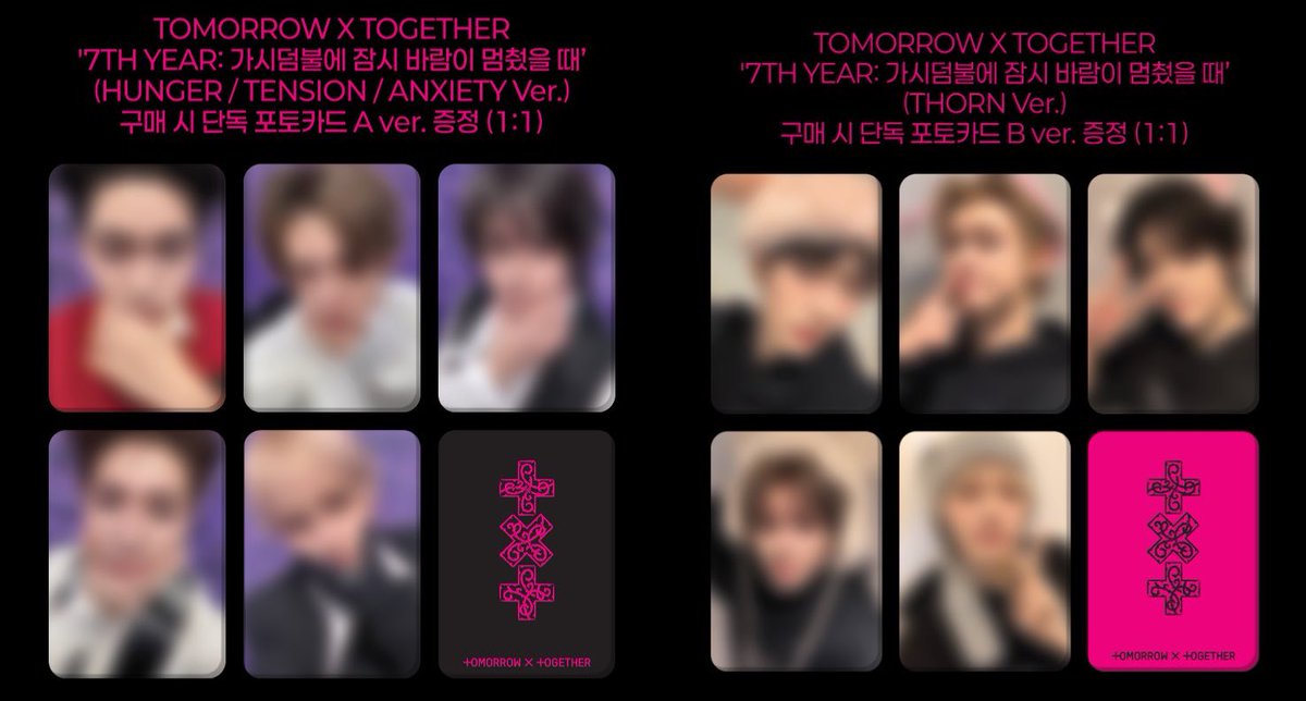 TXT 7TH YEAR: A Moment of Stillness in the Thorns 店舗特典の絵柄