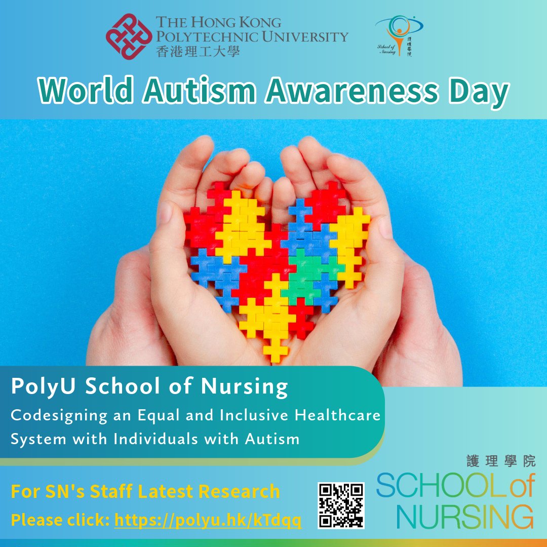 PolyU_Nursing's tweet photo. On #WAAD, #PolyUNursing share our works in codesigning a just healthcare system with individuals with autism: https://t.co/by6Fg4ccmI
#WeArePolyUNursing https://t.co/vy226SrDmd