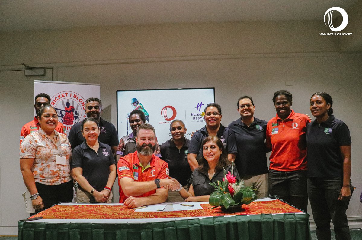 vanuatu_cricket's tweet image. Partnership renewed.

Holiday Inn Resort Vanuatu will continue as Gold Sponsor of Vanuatu Cricket Association through 2028.

Supporting pathways, people &amp;amp; the future of cricket in Vanuatu.

#VanuatuCricket #Partnership #SportForGood