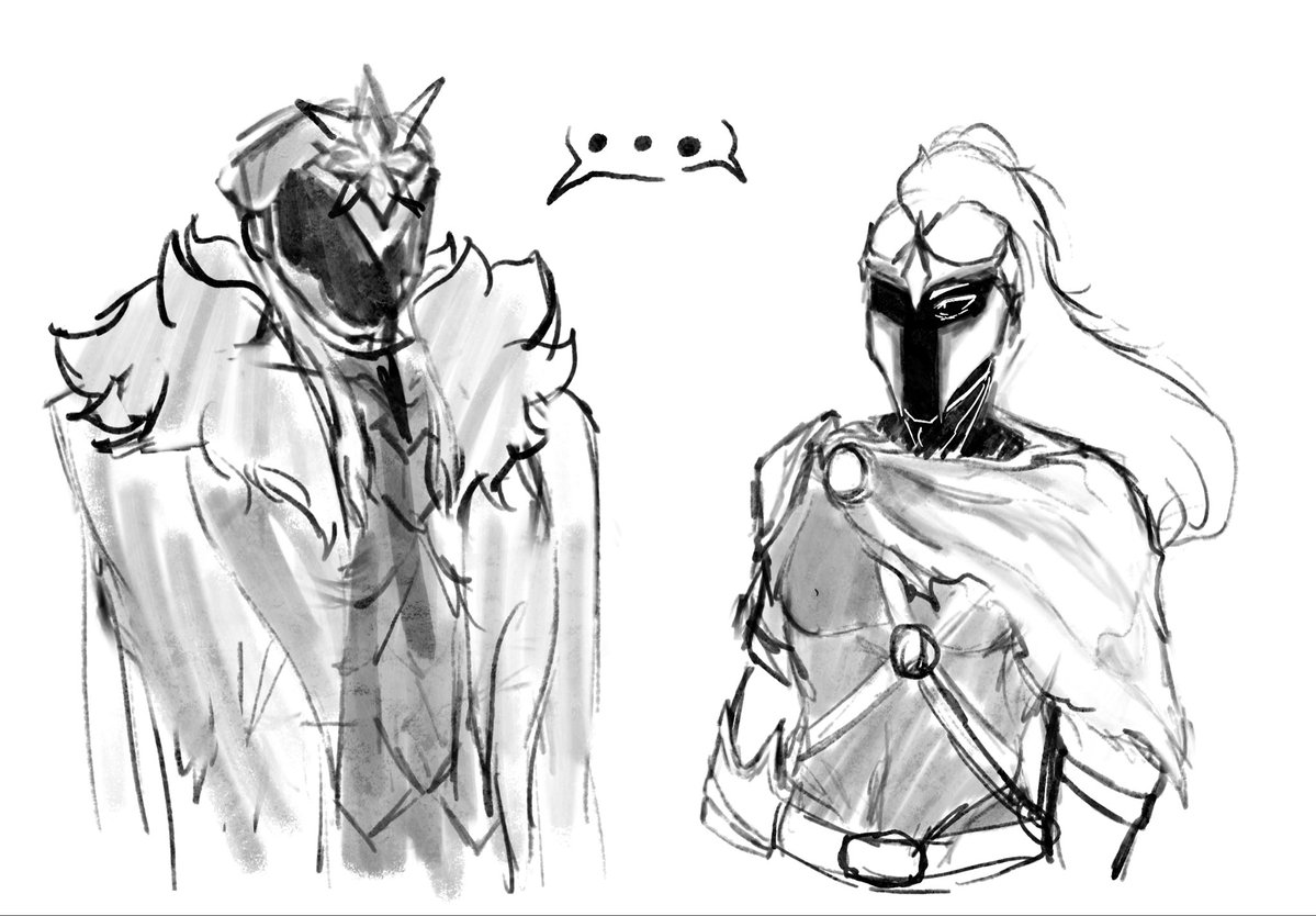 Self-sacrificial faceless knights with something in their brain making them unable to live normally #ilcapitano #d3rloard3 #sfawtde