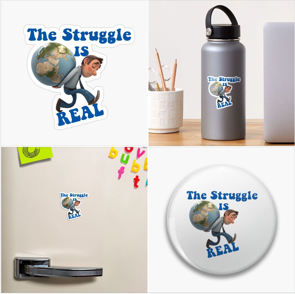 BreisaBurman's tweet image. Tiny sticker. Big truth. 🌍

“The Struggle Is Real”.

Shop at RedBubble:
redbubble.com/shop/ap/178532…

#StickerArt #Relatable