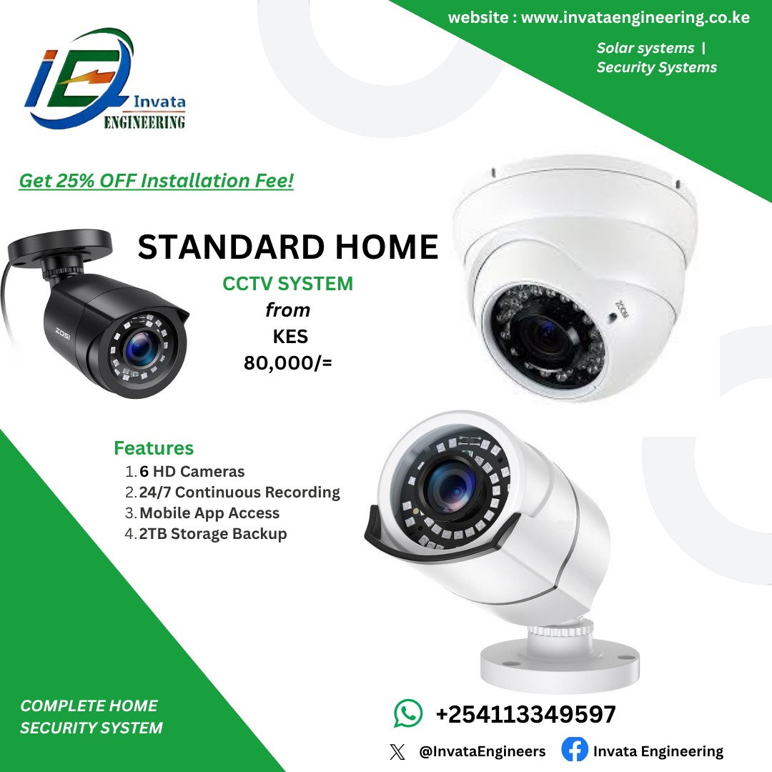 InvataEngineers's tweet photo. Wizi in Nairobi  imezidi. 
Imagine coming home to find your things gone?  Linda nyumba yako ama biz na CCTV.
 Small Home | Home Basic | Standard Home packages.
Clear view, phone alerts, night vision.
Contact: +254113349597
 Join group for deals:
https://t.co/6FgxeCtV86… https://t.co/MuyoF8zZyw