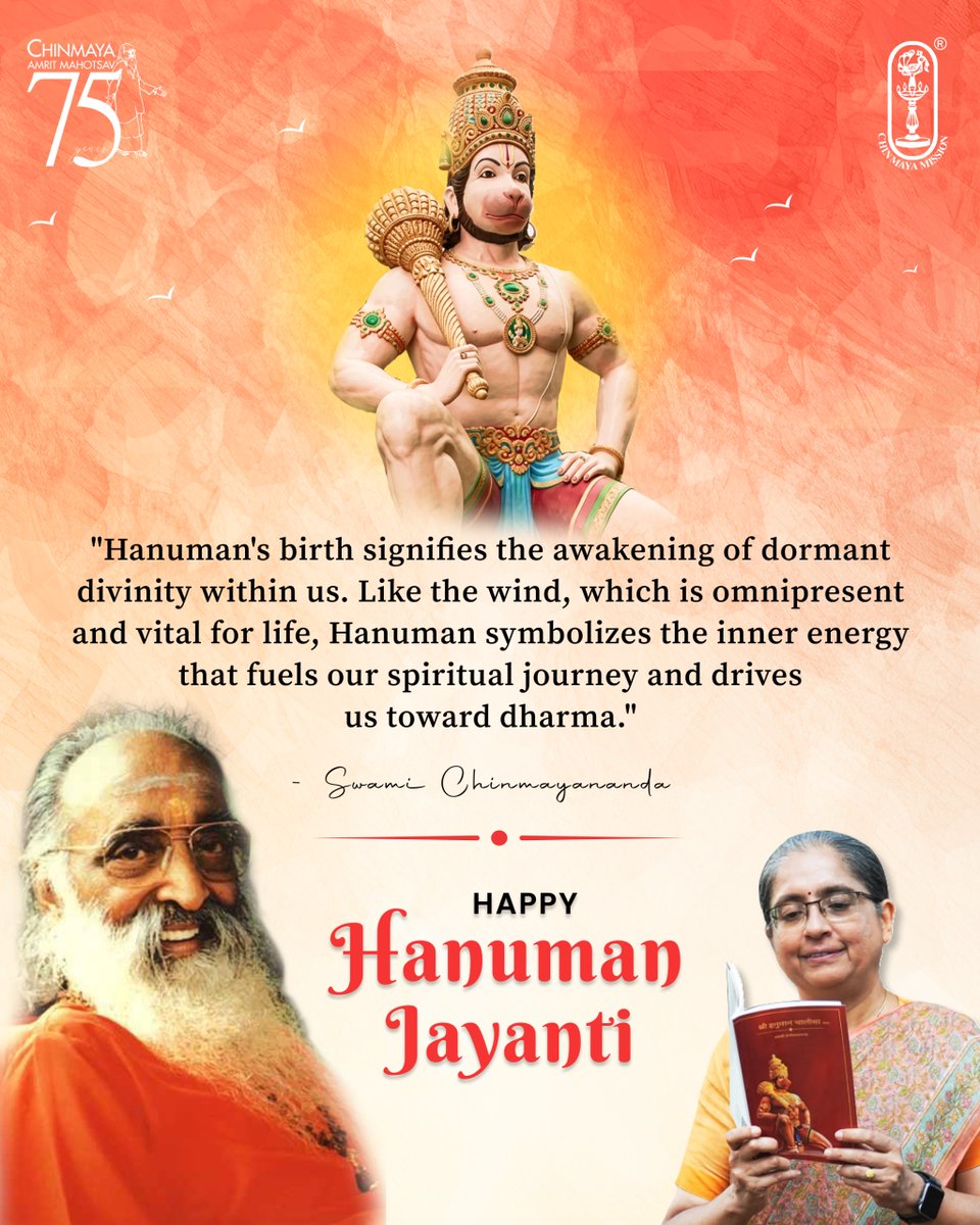 The greatest devotee the world has known✨

#Hanuman ji placed every gift, every ability wholly in service of #ShriRama and dharma. In surrender to the divine, God himself shows the way, blessing every task with fearlessness and grace. 

#HanumanJayanti2026 #ChinmayaMission