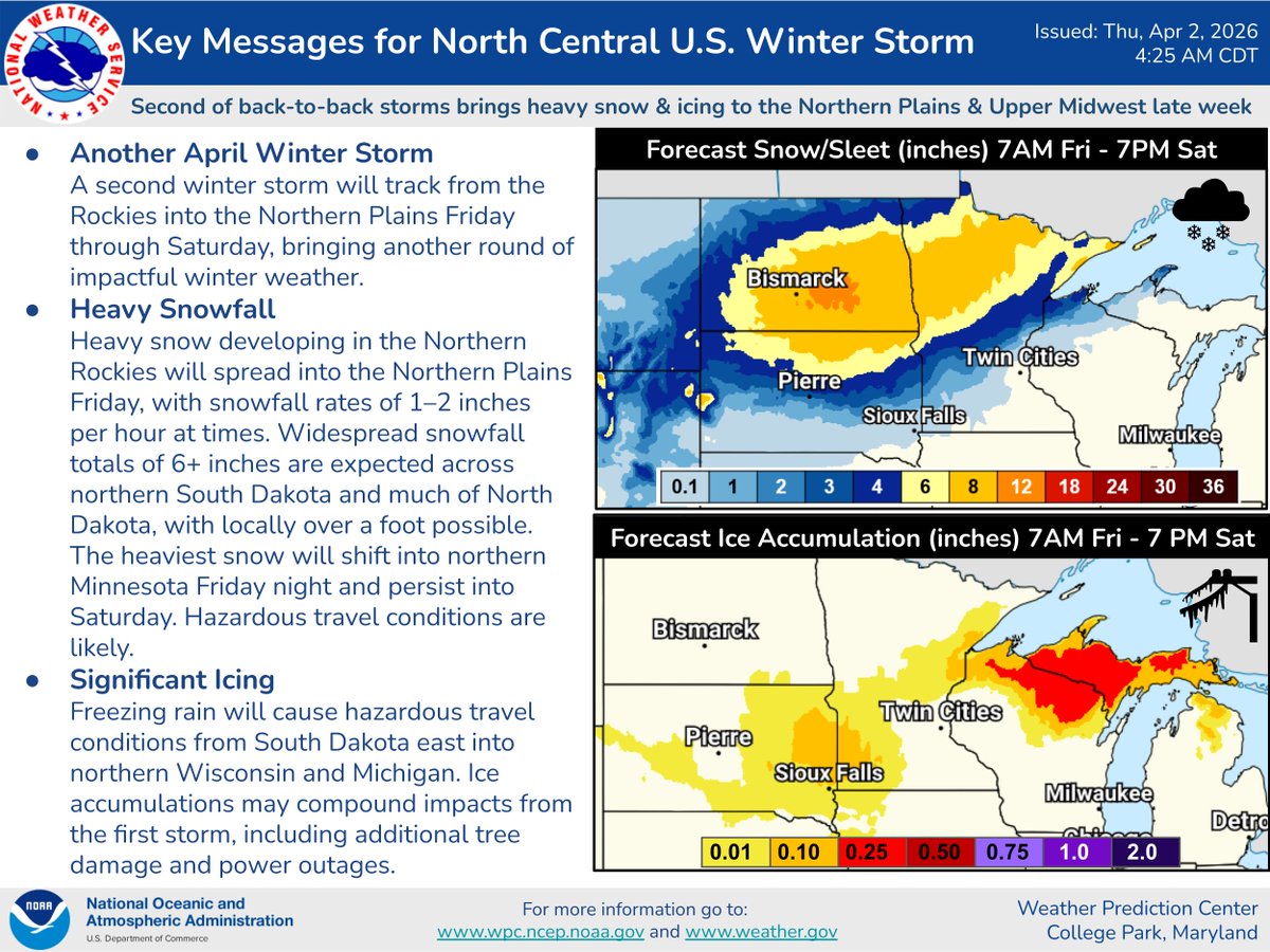 NWS Weather Prediction Center tweet media