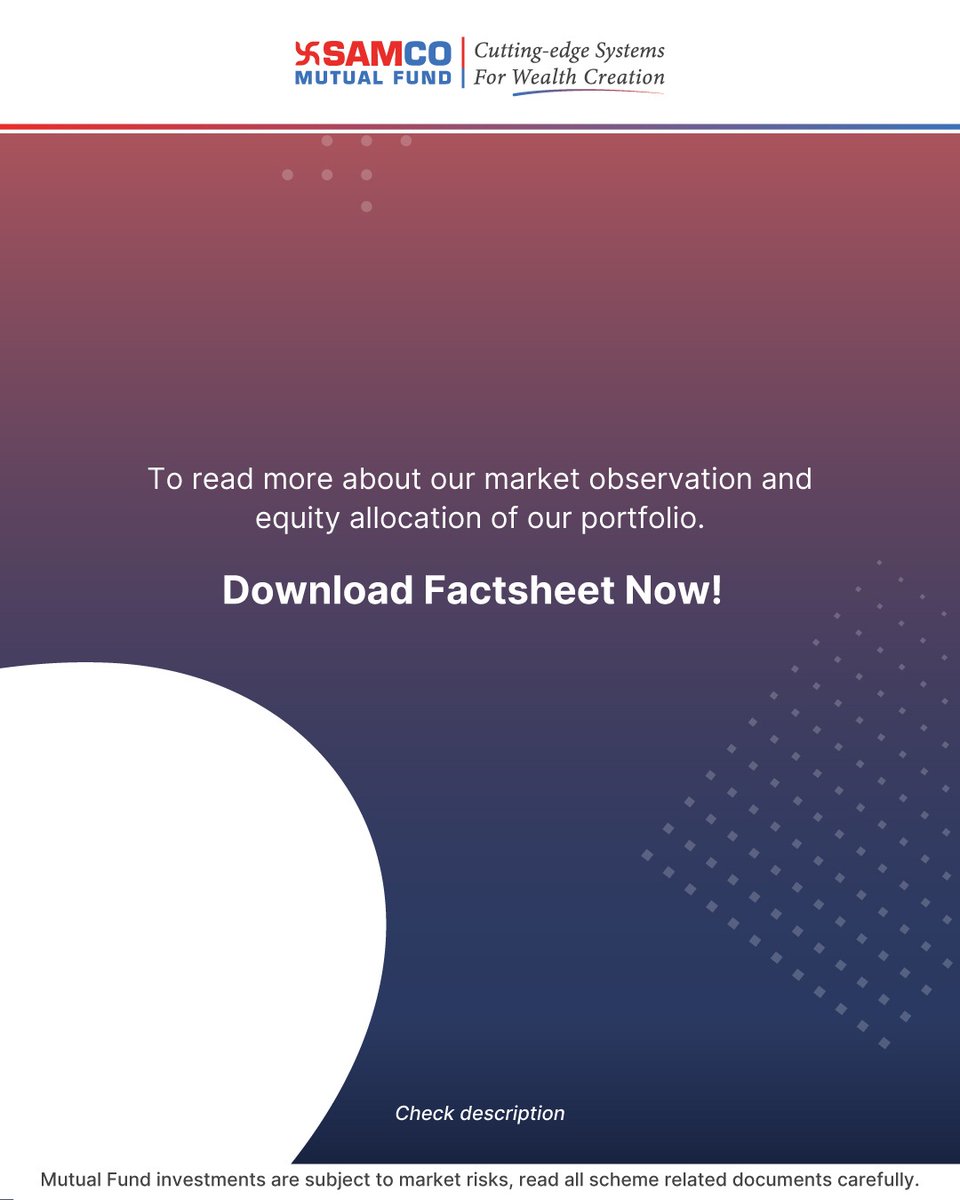Samcomutualfund's tweet image. Click on the link to view and download the factsheet for the month of March 2026.

Factsheet – s-mf.in/ab

#SamcoMutualFund #GrowWithSamco #Factsheet #Finance #FinancialFactsheet