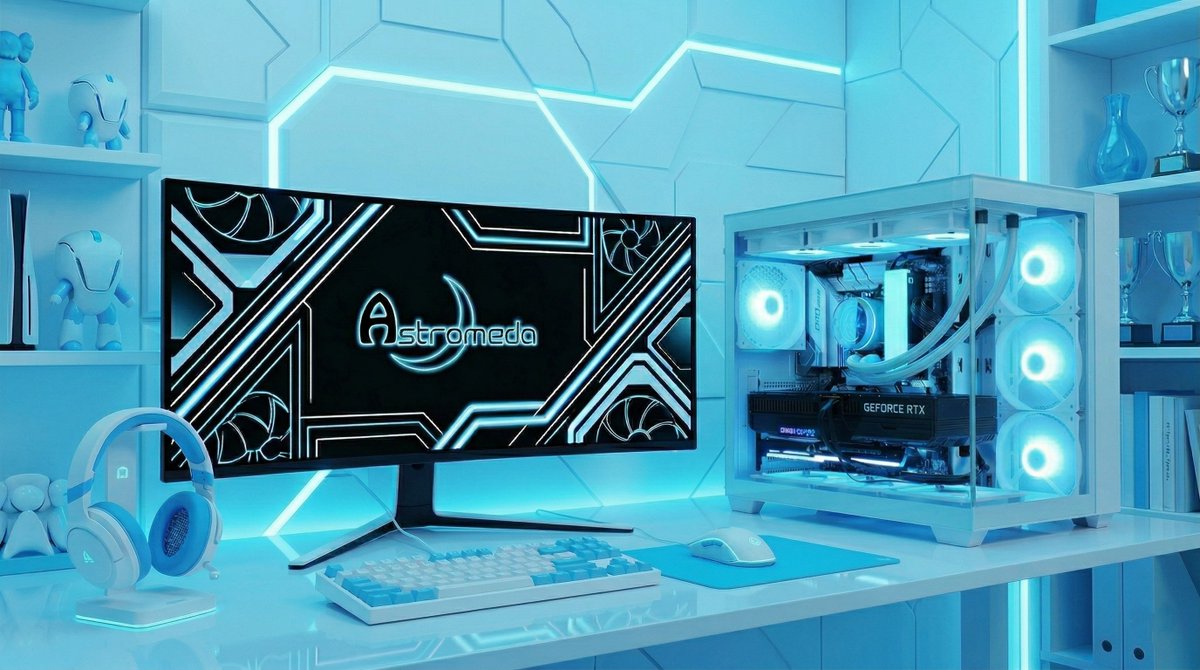 ライトブルーゲーミングPC✨ 落ち着いたライティングのゲーミングPC 