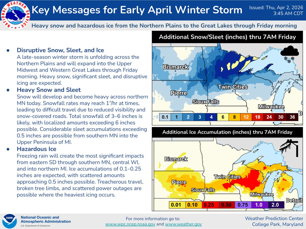 NWS Weather Prediction Center tweet media