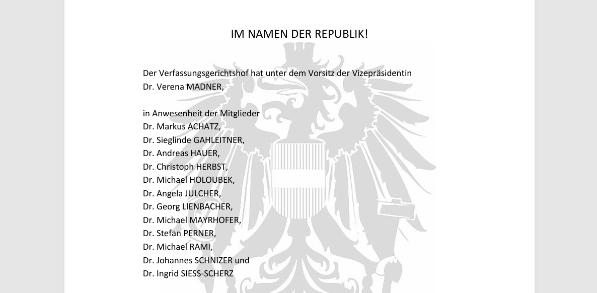 Verfassungsgerichtshof tweet media